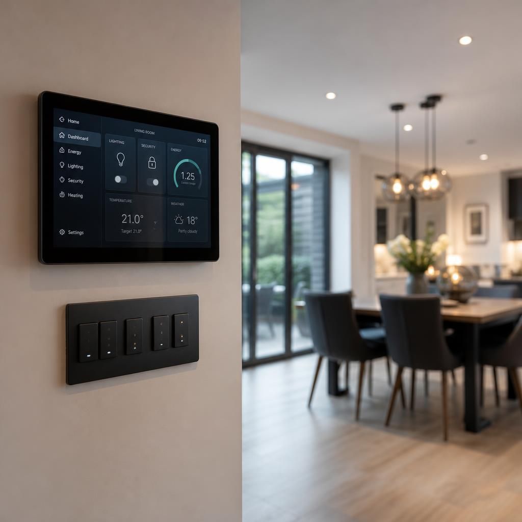 Integrated smart electrical controls in a modern home