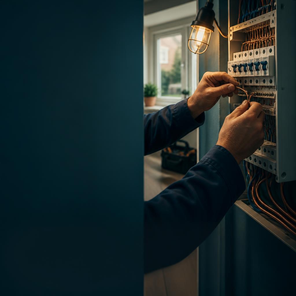 Careful electrical installation work