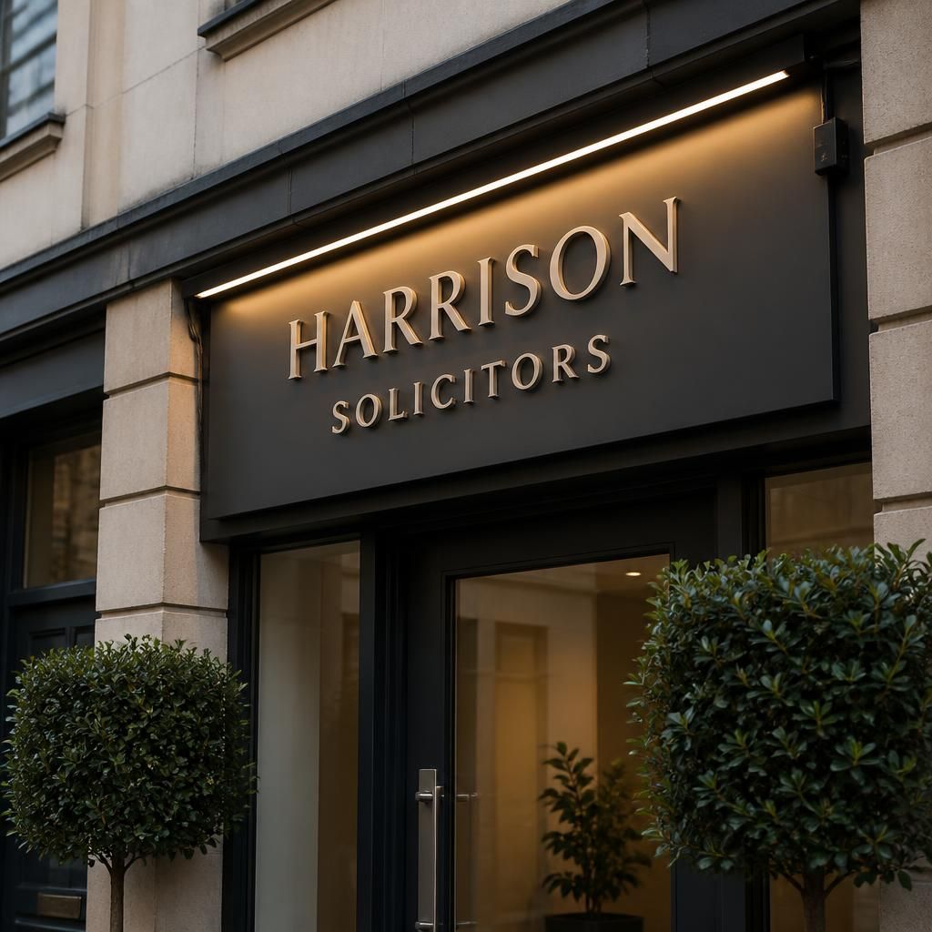 Neatly installed LED lighting highlighting a business entrance sign