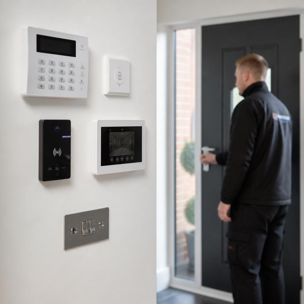 Integrated security, access and electrical controls at a property
