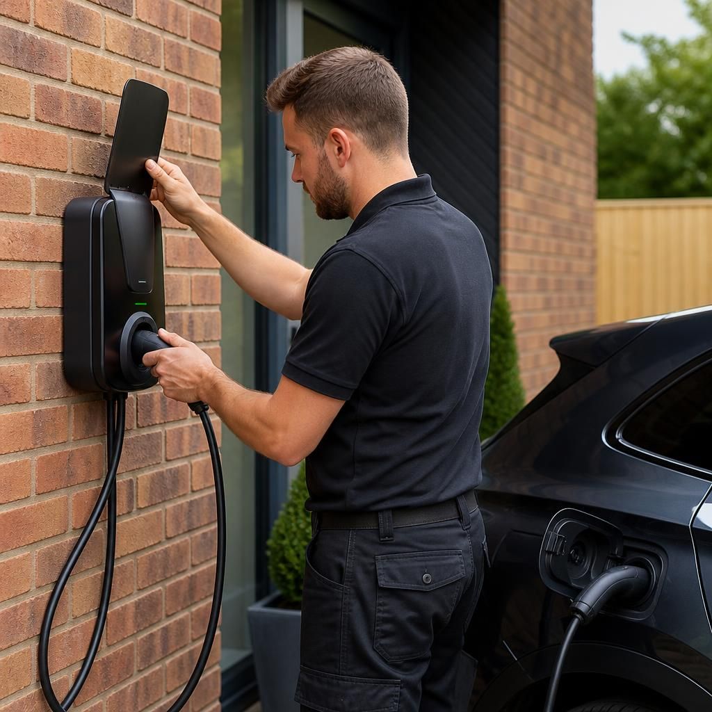 Electric vehicle charging equipment included within an integrated property system
